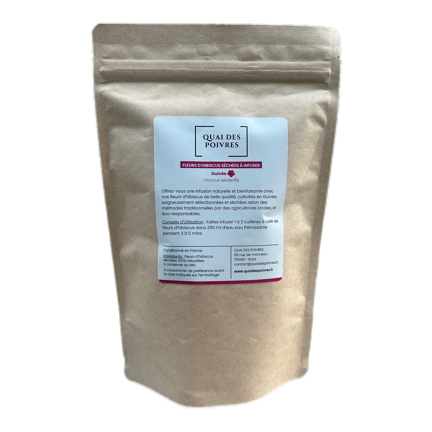 Fleurs d'hibiscus séchées à infuser